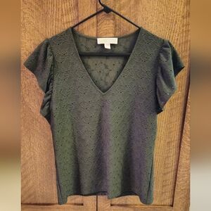 COPY - MICHAEL Michael Kors Olive Ruffle Sleeve Top Size: M